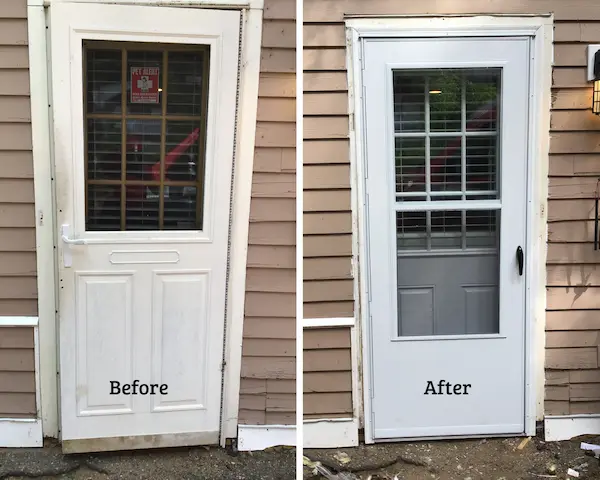 Door Installation before and after.